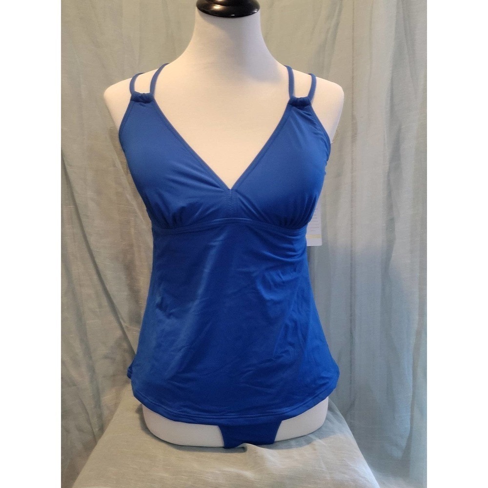 NWT 2 piece Swim suit Tankini size large, blue - Picture 1 of 5